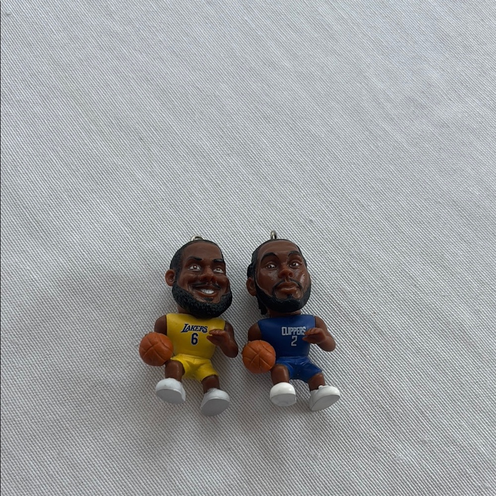 Basketball Player Keychains in Yellow and Blue